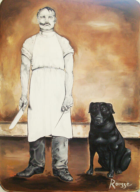 oil. wood. 36x48in.